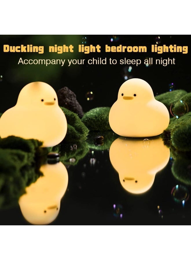 Night Light for Kids,Cute Silicone Nursery Duck Lamp for Baby and Toddler,Animal NightLight for Boys and Girls,Squishy Night Lamp for Bedroom,Kawaii Bedside Lamp for Kids Room - Image 4